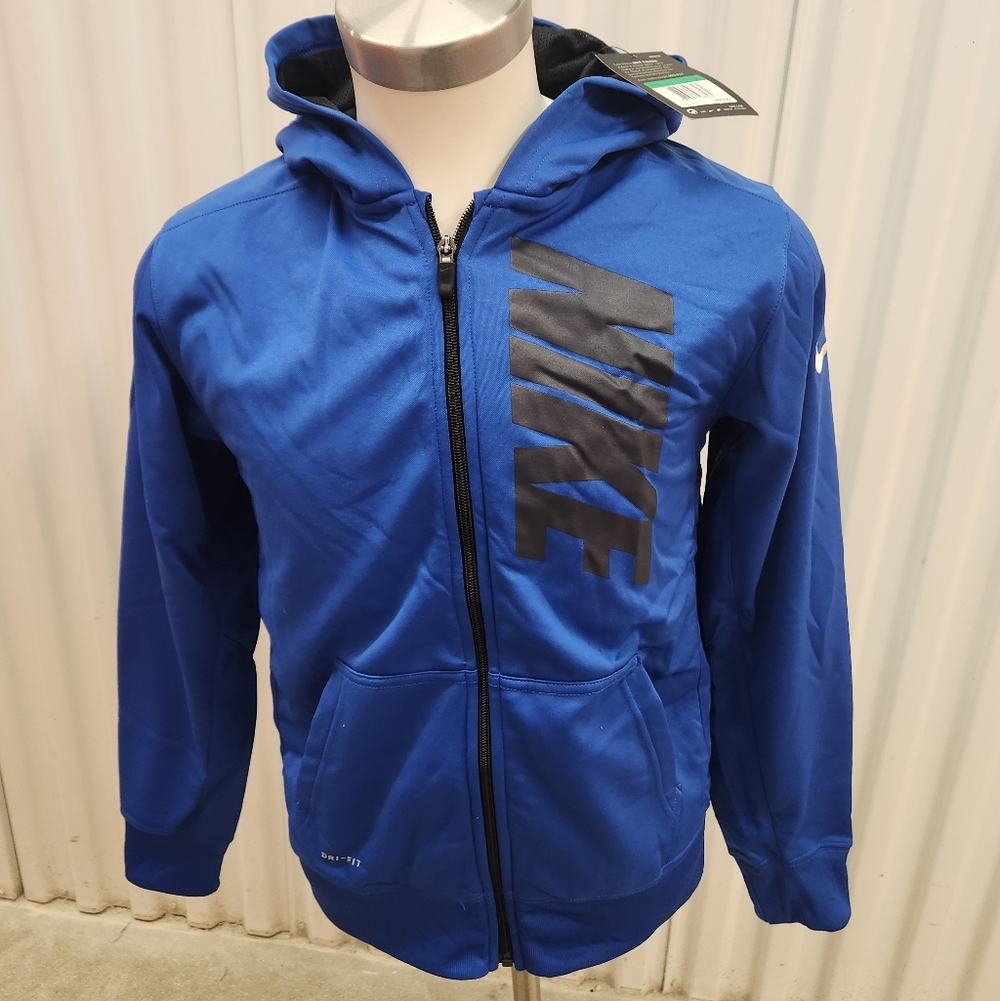 NWT Nike Boys Dri Fit Hoodie Blue